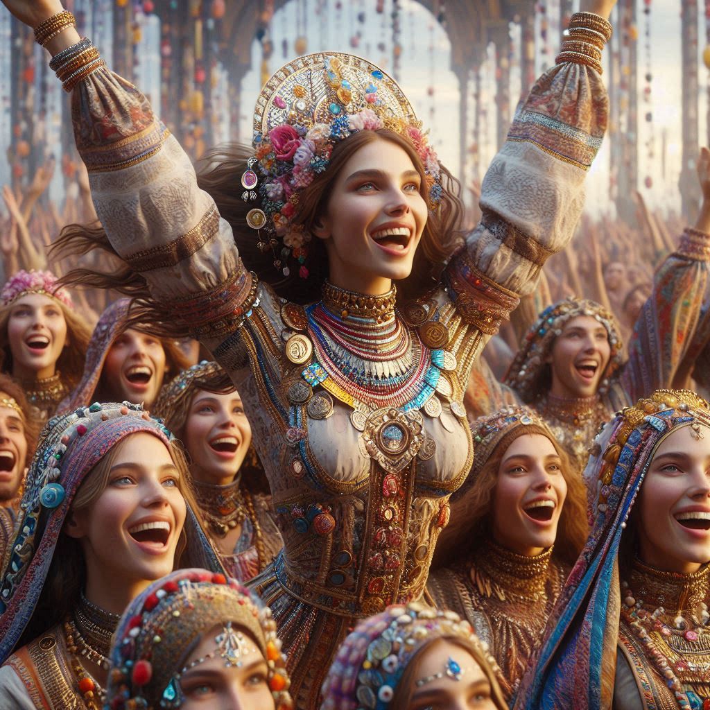 Yet another group of euphoric peasants.